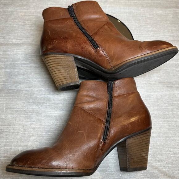 Paul Green Stella Studded Vintage Women’s 8 Leather Ankle Boots Austrian Made - Picture 5 of 9